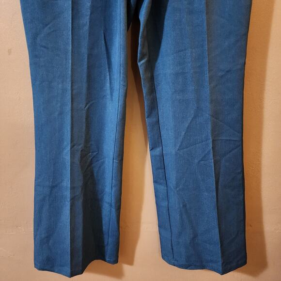 Iman Womens Pull On Pants Size L Blue Elastic Waist Mid Rise Boot Cut Stretch - Picture 5 of 8